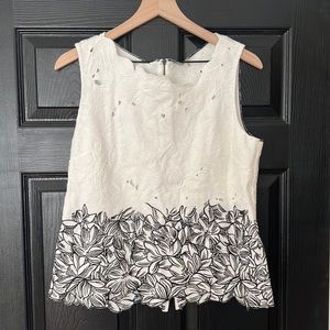 Elie Tahari Women’s Top Sleeveless White